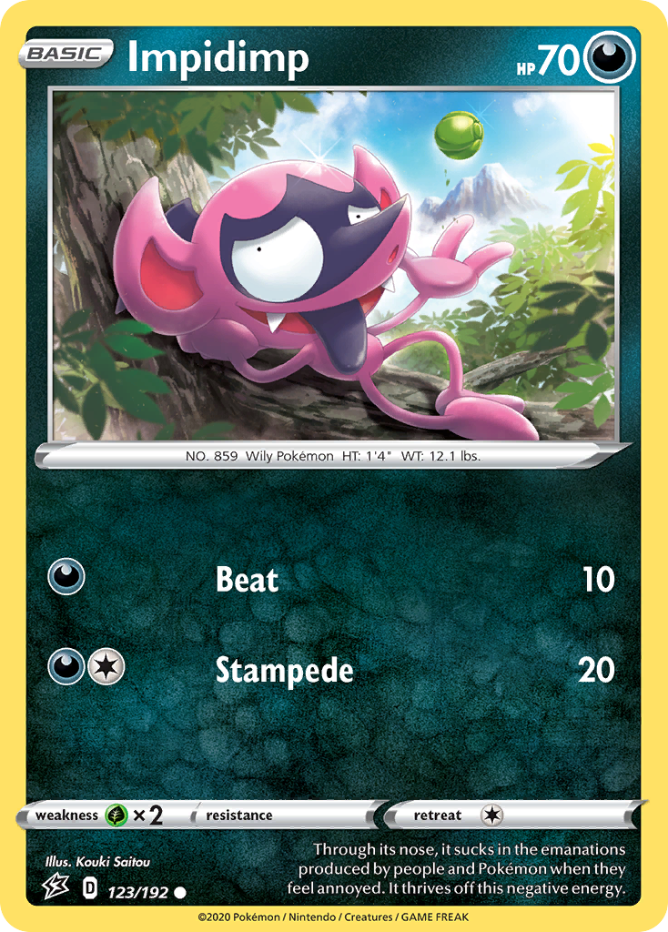 Pokémonkaart 123/192 - Impidimp - Rebel Clash - [Common]