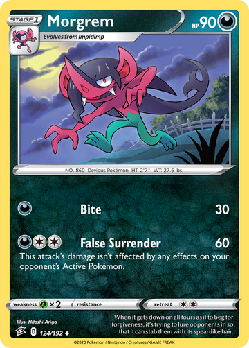 Pokémonkaart 124/192 - Morgrem - Rebel Clash - [Uncommon]
