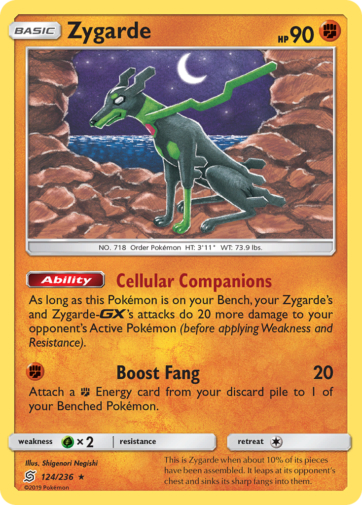 Pokémonkaart 124/236 - Zygarde - Unified Minds - [Rare]