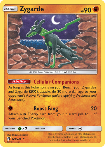Pokémonkaart 124/236 - Zygarde - Unified Minds - [Rare]