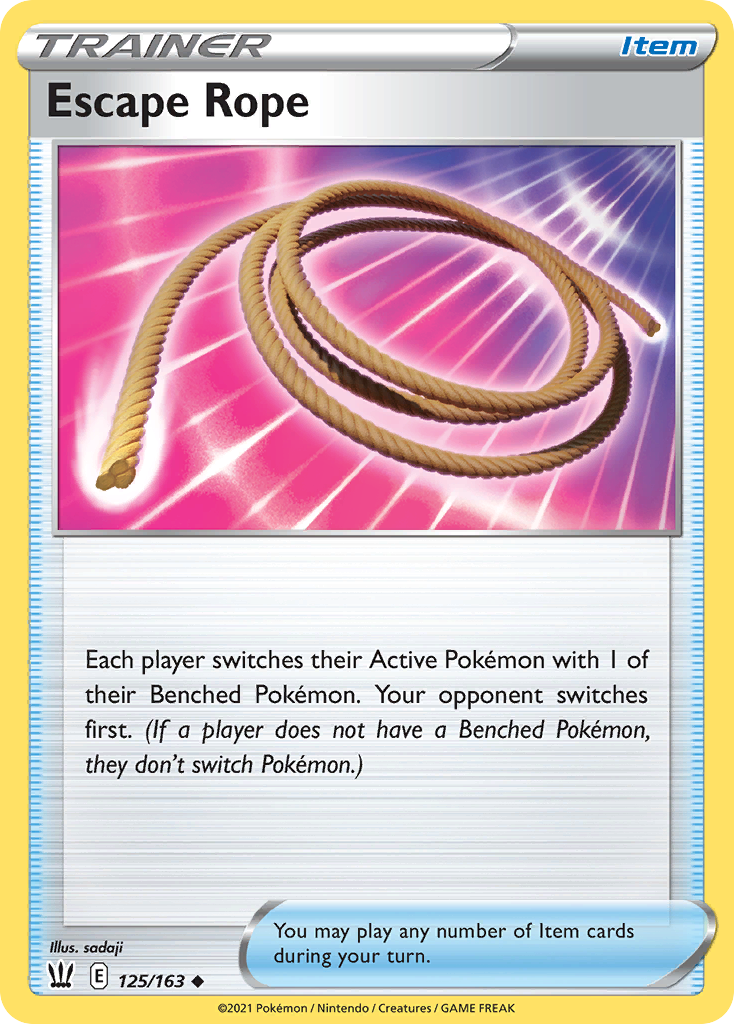 Pokémonkaart 125/163 - Escape Rope - Battle Styles - [Uncommon]