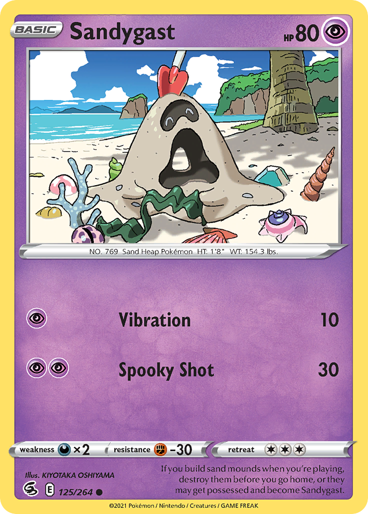 Pokémonkaart 125/264 - Sandygast - Fusion Strike - [Common]