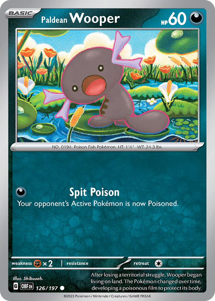 126/197 - Paldean Wooper - [Common] - Reverse Holo