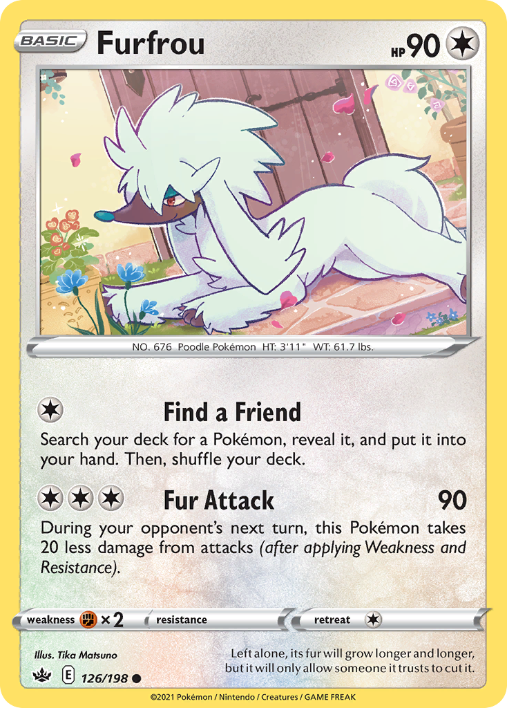 Pokémonkaart 126/198 - Furfrou - Chilling Reign - [Common]