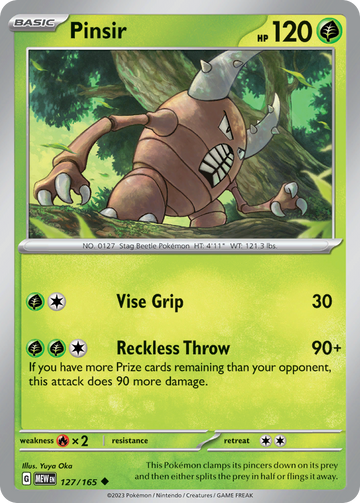 127/165 - Pinsir - [Uncommon]