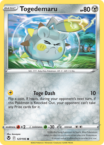 127/195 - Togedemaru - [Common] - Reverse Holo