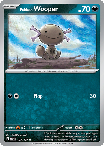 127/197 - Paldean Wooper - [Common] - Reverse Holo