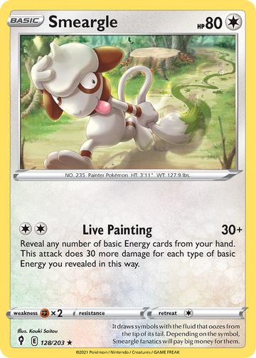 128/203 - Smeargle - Reverse Holo - [Rare]