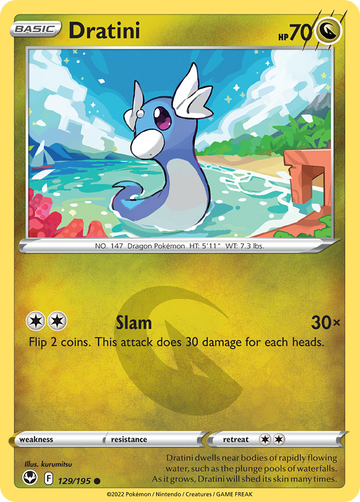 129/195 - Dratini - [Common] - Reverse Holo