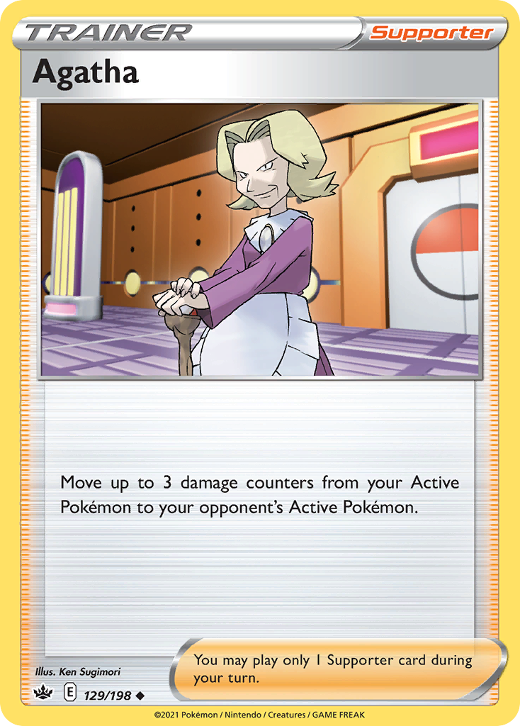 Pokémonkaart 129/198 - Agatha - Chilling Reign - [Uncommon]