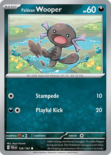 129/193 - Paldean Wooper - [Common] - Reverse Holo