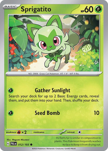 012/193 - Sprigatito - [Common] - Reverse Holo