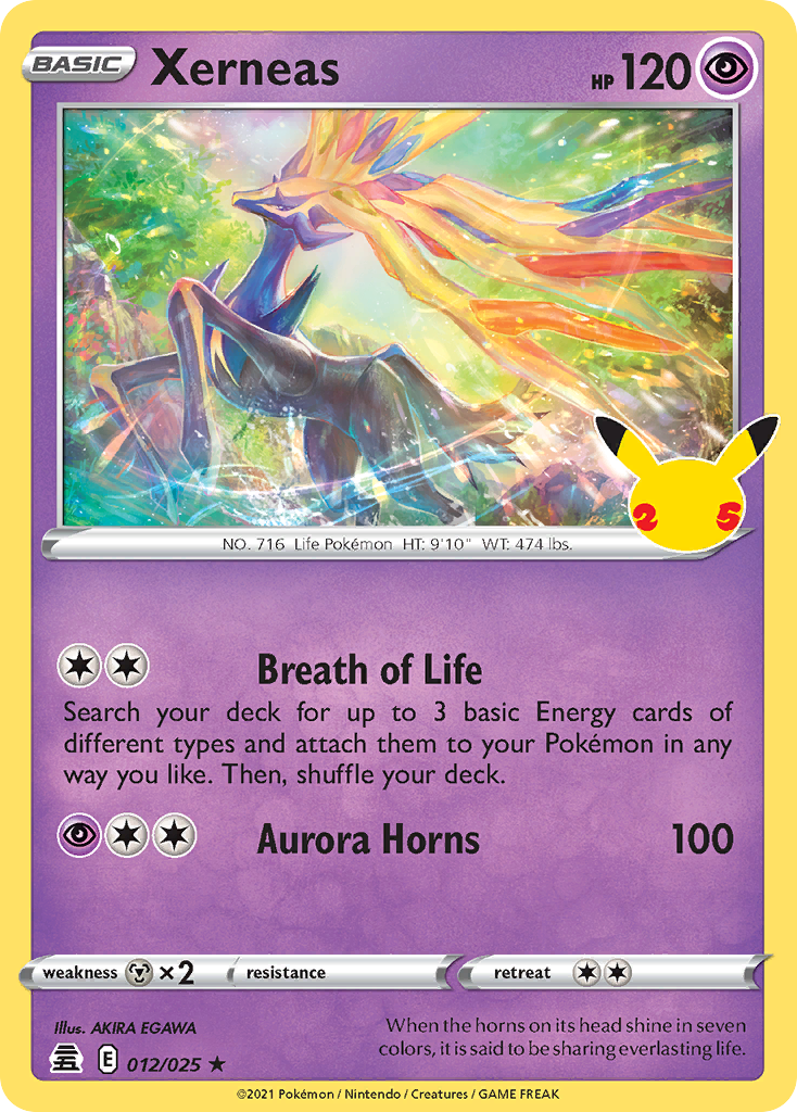Pokémonkaart 012/025 - Xerneas - Celebrations - [Rare]