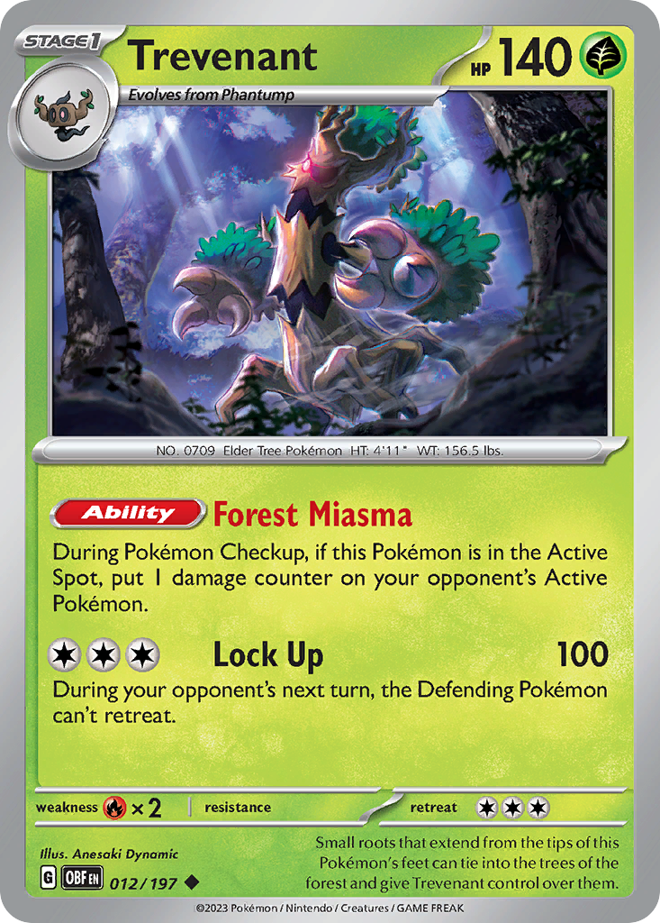 012/197 - Trevenant - [Uncommon] - Reverse Holo