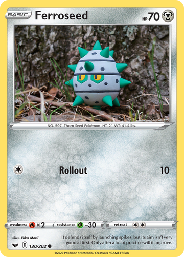 Pokémonkaart 130/202 - Ferroseed - Sword & Shield - [Common]