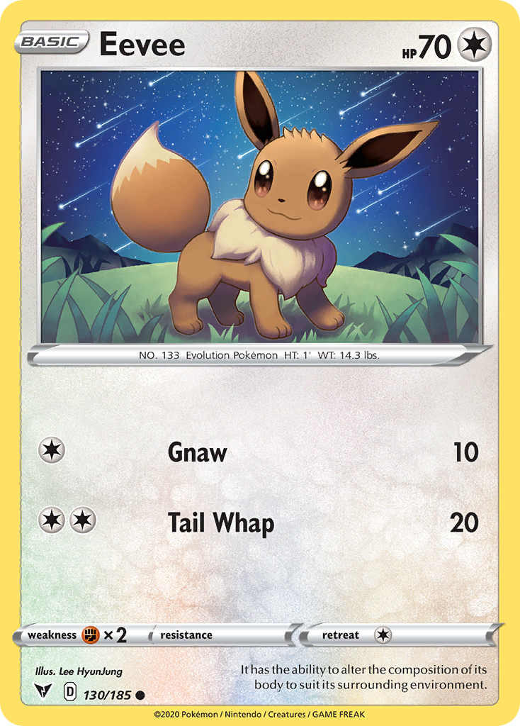 Pokémonkaart 130/185 - Eevee - Vivid Voltage - [Common]