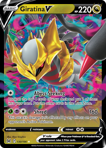 130/196 - Giratina V - [Rare Holo V]