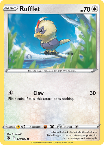 131/189 - Rufflet - Reverse Holo - [Common]