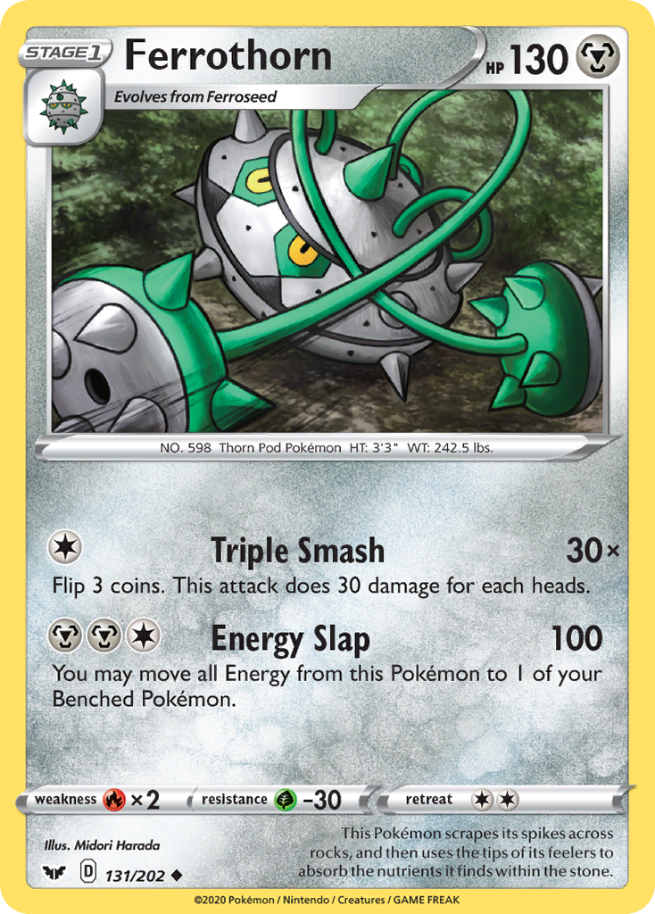 Pokémonkaart 131/202 - Ferrothorn - Sword & Shield - [Uncommon]