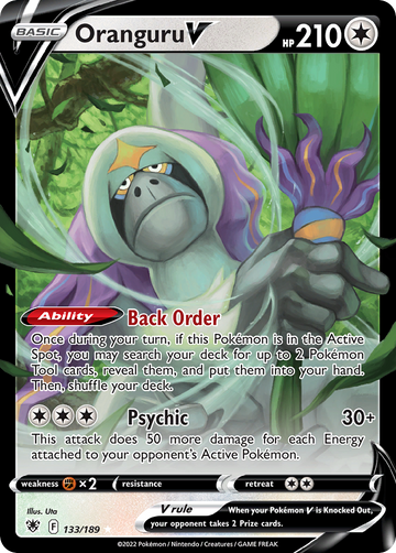 133/189 - Oranguru V - [Rare Holo V]