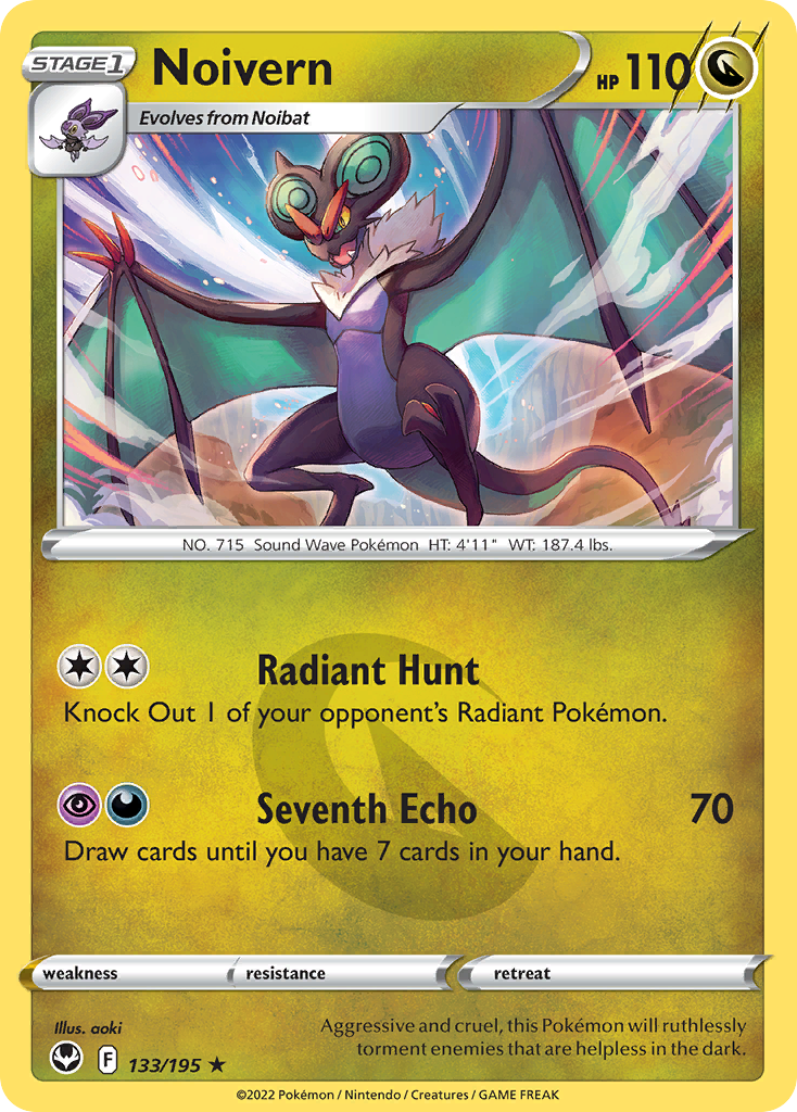 133/195 - Noivern - [Rare] - Reverse Holo