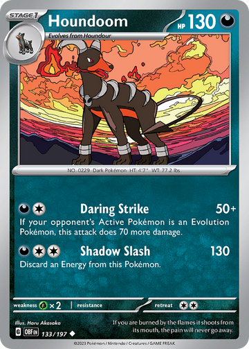 133/197 - Houndoom - [Uncommon] - Reverse Holo