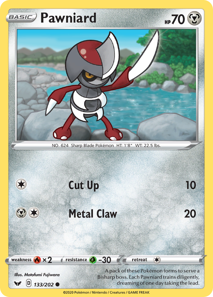 Pokémonkaart 133/202 - Pawniard - Sword & Shield - [Common]