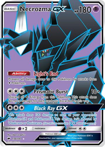 Pokémonkaart 134/147 - Necrozma-GX - Burning Shadows - [Rare Ultra]