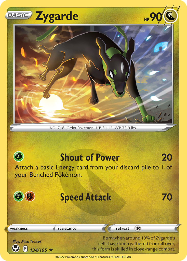134/195 Zygarde [Rare] Reverse Holo