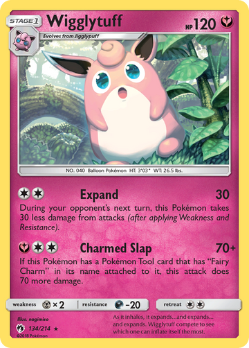 Pokémonkaart 134/214 - Wigglytuff - Lost Thunder - [Rare]