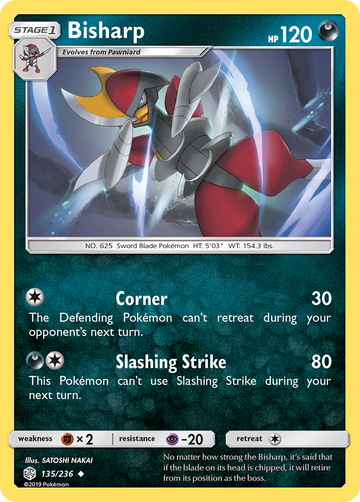 135/236 - Bisharp - [Uncommon] - Reverse Holo