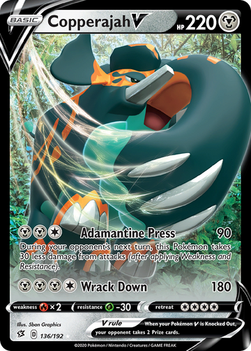 136/192 - Copperajah V - [Rare Holo V]