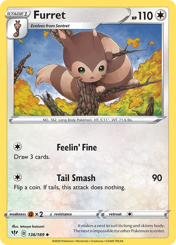 136/189 - Furret - [Uncommon] - Reverse Holo