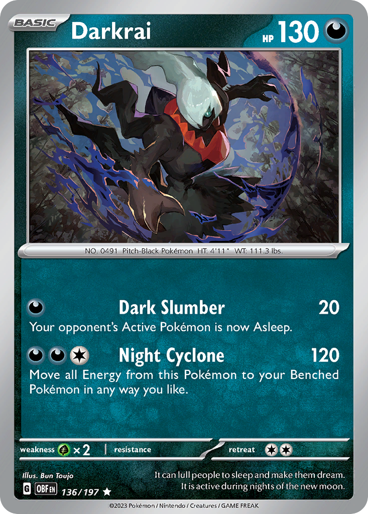 136/197 - Darkrai - [Rare] - Reverse Holo
