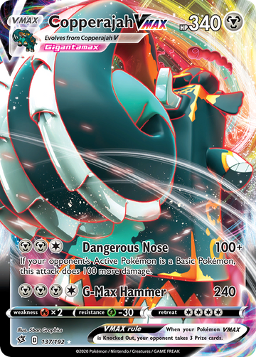 Pokémonkaart 137/192 - Copperajah VMAX - Rebel Clash - [Rare Holo VMAX]
