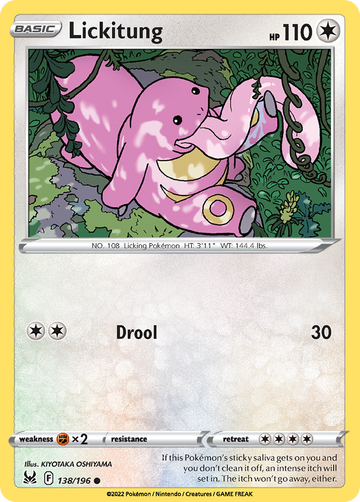 138/196 - Lickitung - Reverse Holo - [Common]