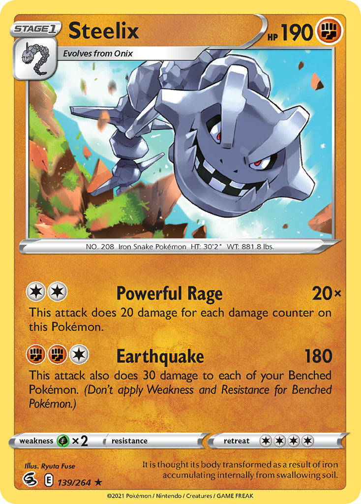 Pokémonkaart 139/264 - Steelix - Fusion Strike - [Rare Holo]
