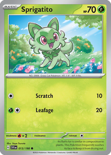 013/198 - Sprigatito - [Common] - Reverse Holo