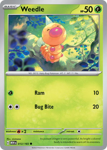 013/165 - Weedle - [Common] - Reverse Holo