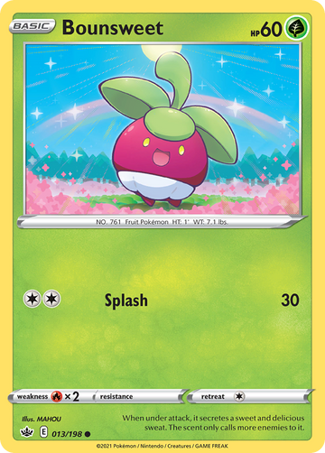 Pokémonkaart 013/198 - Bounsweet - Chilling Reign - [Common]