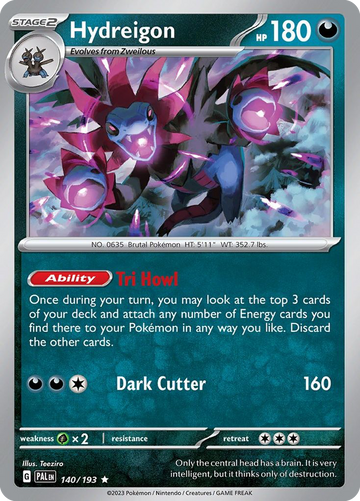 140/193 - Hydreigon - [Rare] - Reverse Holo