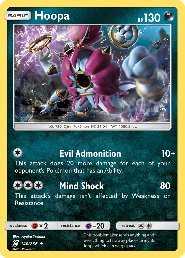 Pokémonkaart 140/236 - Hoopa - Unified Minds - [Rare Holo]