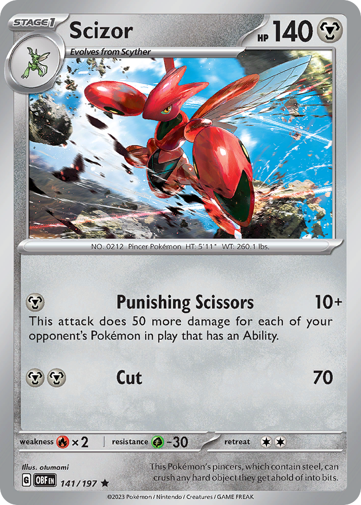 141/197 - Scizor - [Rare] - Reverse Holo