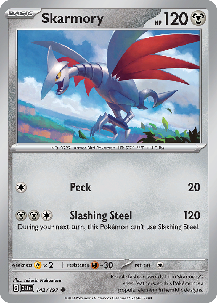 142/197 - Skarmory - [Uncommon] - Reverse Holo