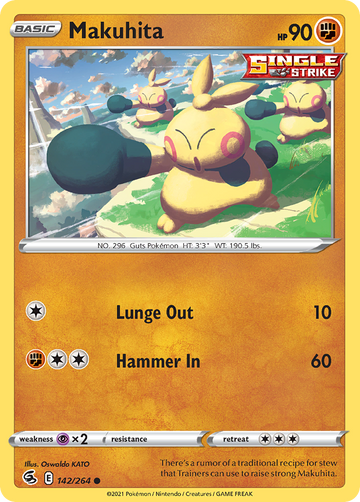 Pokémonkaart 142/264 - Makuhita - Fusion Strike - [Common]