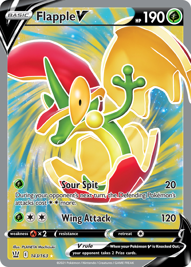 Pokémonkaart 143/163 - Flapple V - Battle Styles - [Rare Ultra]