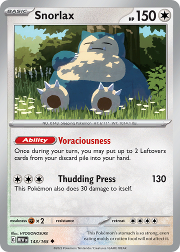 143/165 - Snorlax - [Uncommon]