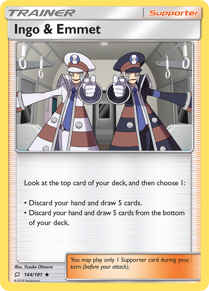 Pokémonkaart 144/181 - Ingo & Emmet - Team Up - [Uncommon]