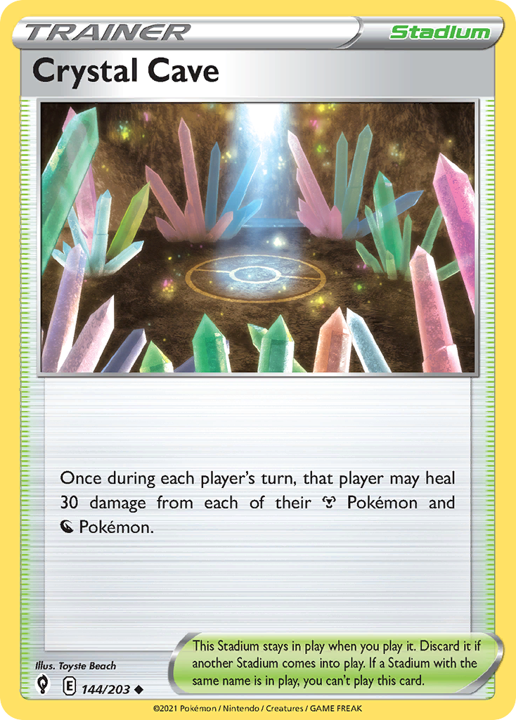 Pokémonkaart 144/203 - Crystal Cave - Evolving Skies - [Uncommon]
