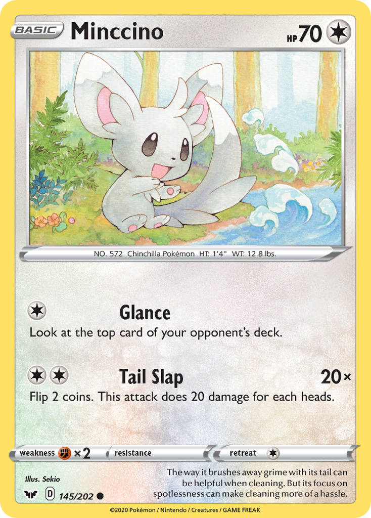 Pokémonkaart 145/202 - Minccino - Sword & Shield - [Common]